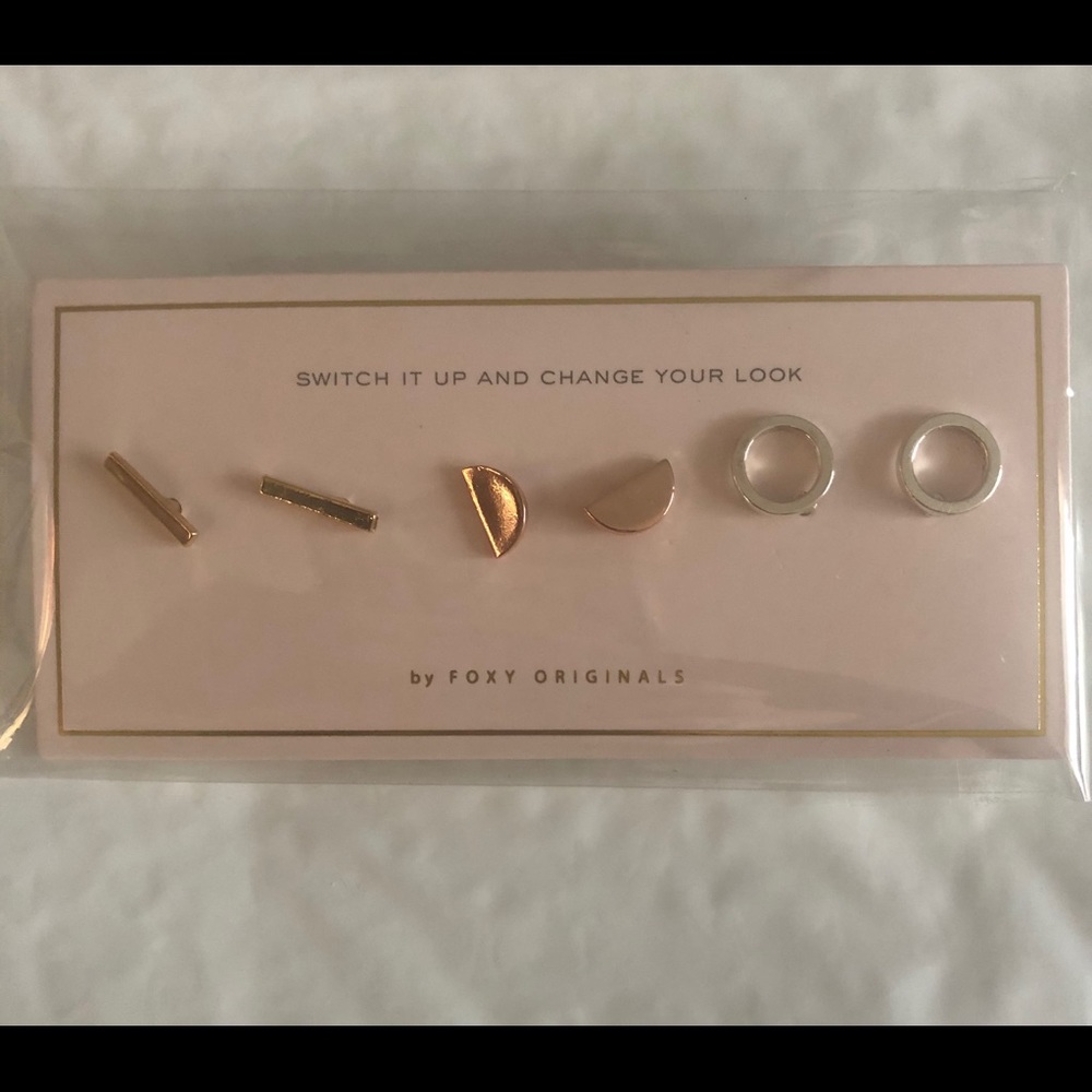 Geo Earrings in mixed metals-NWT